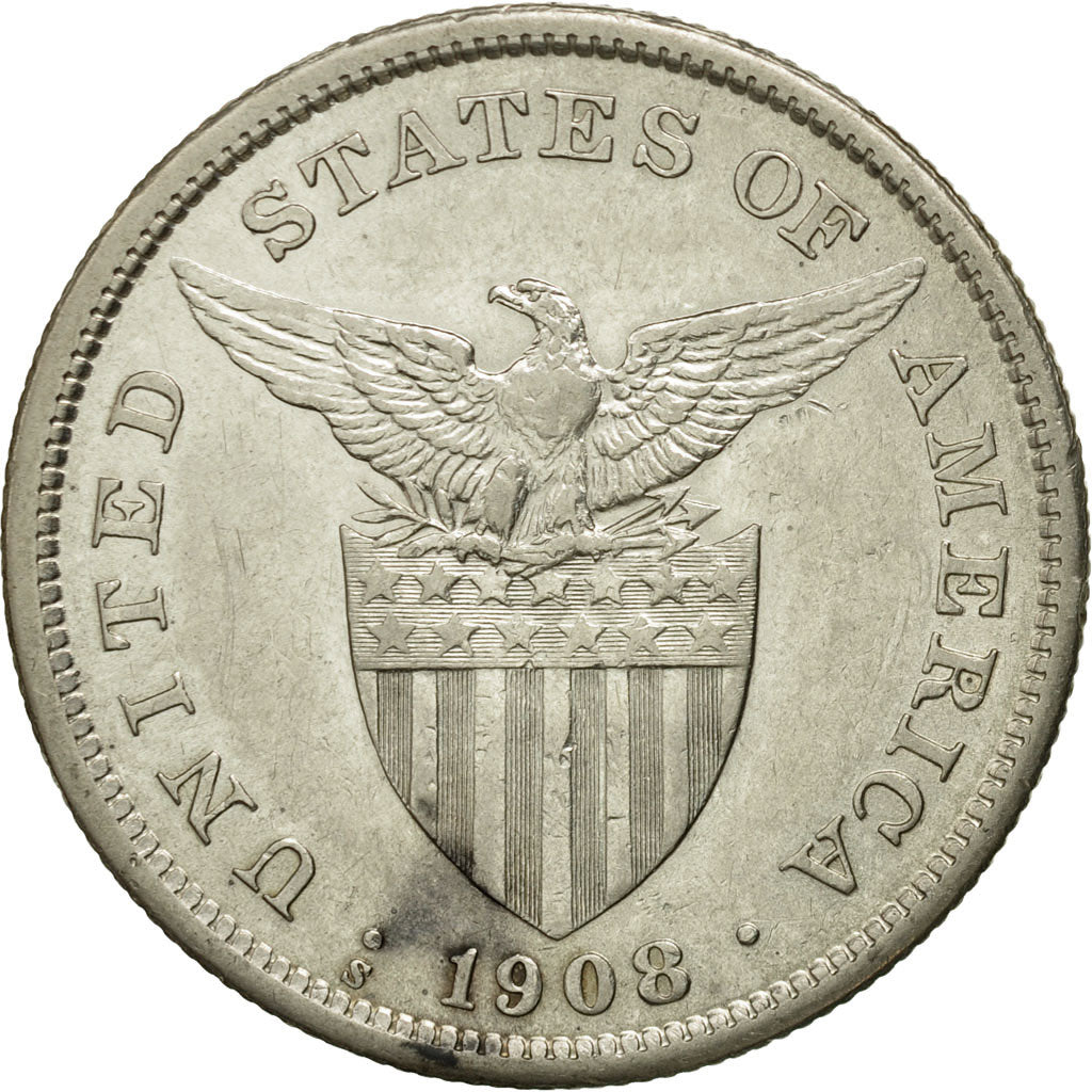 Philippinen, Peso, 1908, SS+, Silber, KM:172