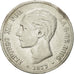 Moneta, Hiszpania, Alfonso XII, 5 Pesetas, 1877, EF(40-45), Srebro, KM:676