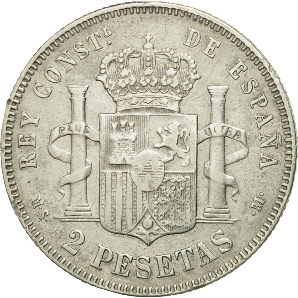 Monnaie, Espagne, Alfonso XII, 2 Pesetas, 1882, TTB, Argent, KM:678.2
