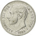 Moneta, Hiszpania, Alfonso XII, 50 Centimos, 1880, EF(40-45), Srebro, KM:685