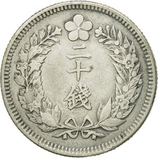 Korea, Kuang Mu, 20 Chon, Year 10 (1906), EF(40-45), Silver, KM:1128