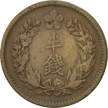 Korea, Kuang Mu, 1/2 Chon, Year 10 (1906), EF(40-45), Bronze, KM:1124