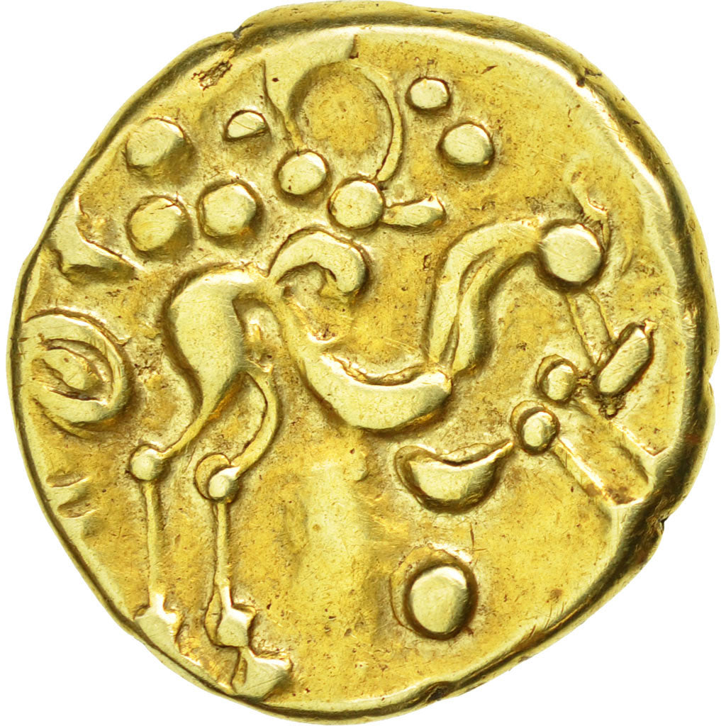 Ambiani, Région d'Amiens, Statère d'or biface, TTB+, Or, Delestrée:158