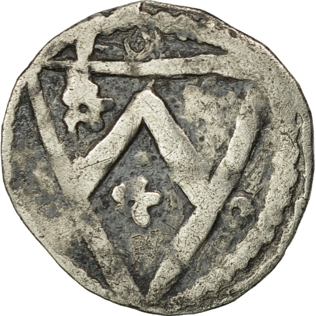 Coin, FRENCH STATES, Flanders, Anonymous, Denarius, Courtrai, VF(20-25), Silver