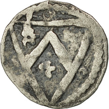 Coin, FRENCH STATES, Flanders, Anonymous, Denarius, Courtrai, VF(20-25), Silver