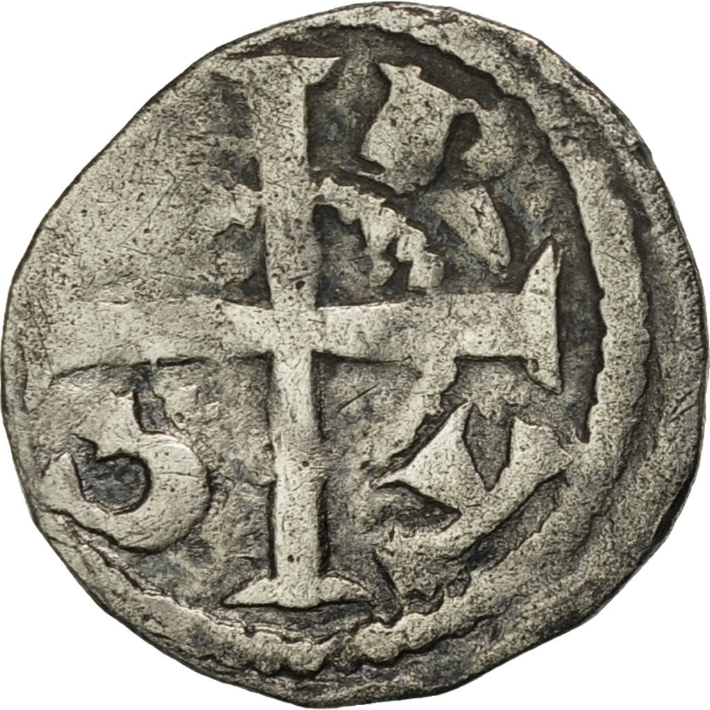 Coin, FRENCH STATES, Flanders, Anonymous, Denarius, Courtrai, VF(20-25), Silver