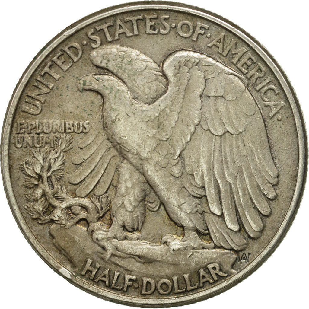 United States, Walking Liberty Half Dollar, 1943, Philadelphia, EF(40-45),KM:142