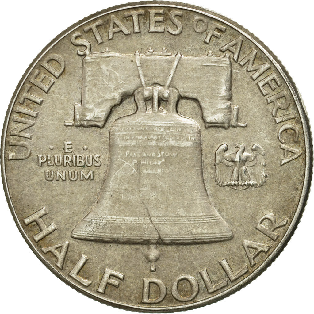 États-Unis, Franklin Half Dollar, 1954, Philadelphie, TTB+, Argent, KM:199