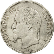 France, Napoléon III, 5 Francs, 1868, Strasbourg, VF(30-35), Silver, KM:799.2
