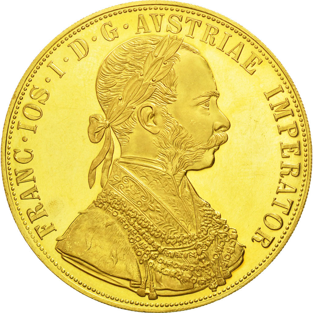 Austria, Franz Joseph I, 4 Ducat, 1915, Vienne, MS(63), Gold, KM:2276