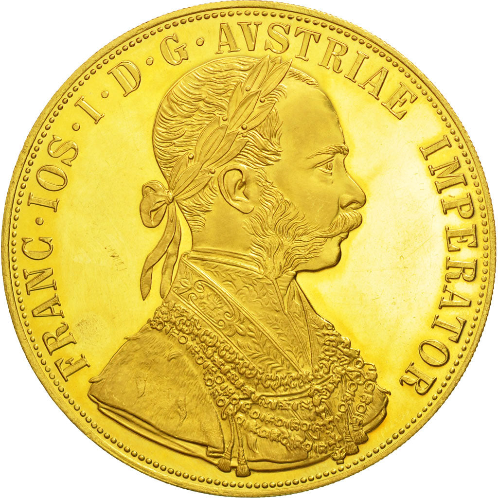 Austria, Franz Joseph I, 4 Ducat, 1915, Vienne, MS(63), Gold, KM:2276