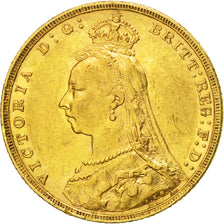 Coin, Australia, Victoria, Sovereign, 1893, Melbourne, EF(40-45), Gold, KM:10