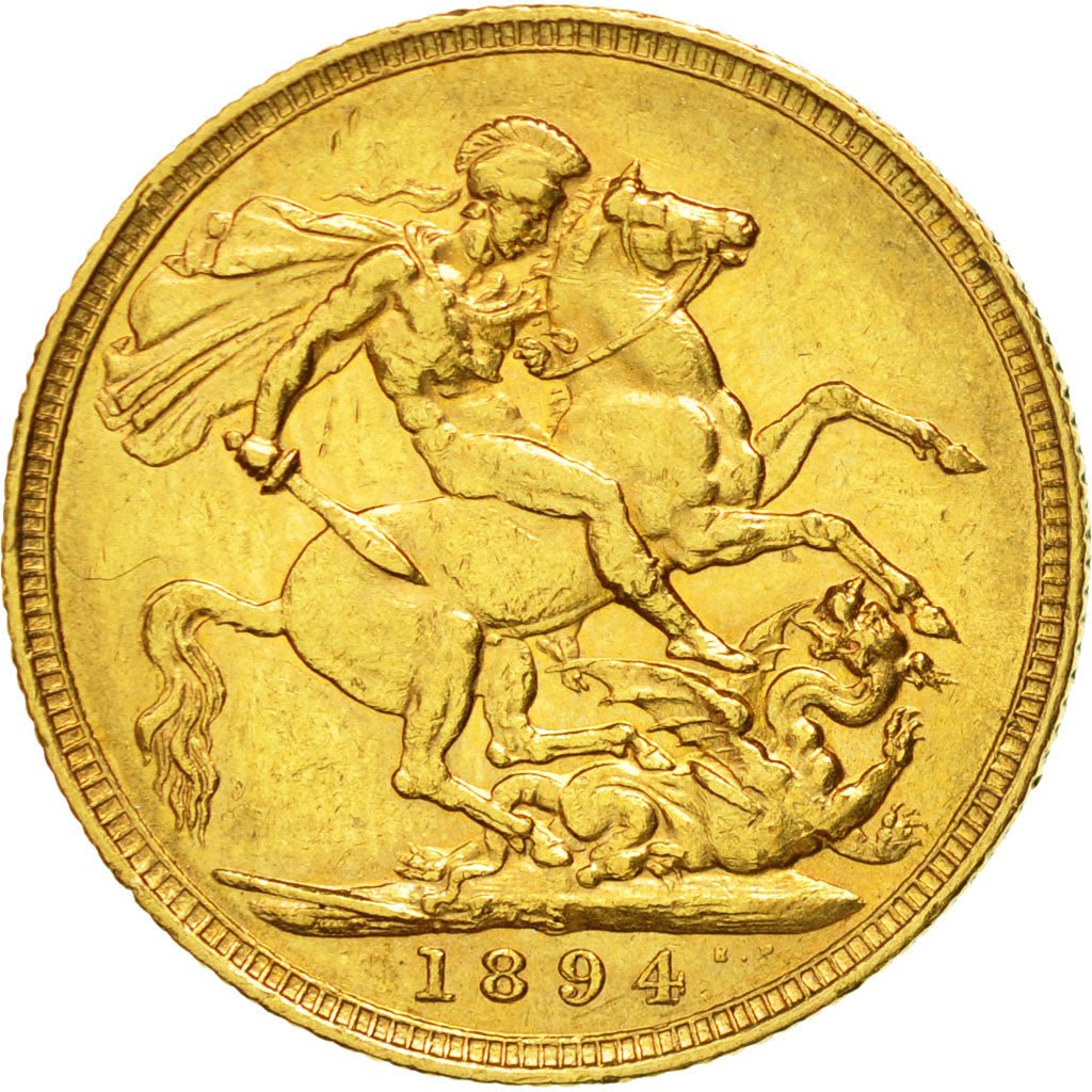 Münze, Australien, Victoria, Sovereign, 1894, Sydney, SS, Gold, KM:13