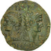 Augustus with Agrippa, Dupondius, Nemausus, MBC, Bronce, RIC:160