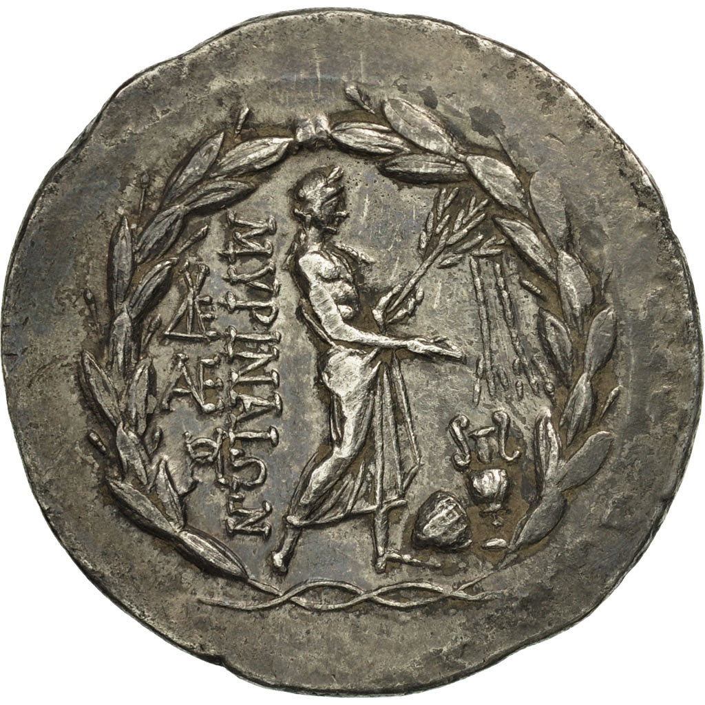 Coin, Aeolis, Myrina, Tetradrachm, AU(55-58), Silver