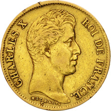 France, Charles X, 40 Francs, 1830, Paris, EF(40-45), Gold, KM:721.1