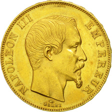 Moneda, Francia, Napoleon III, Napoléon III, 50 Francs, 1859, Paris, MBC+, Oro
