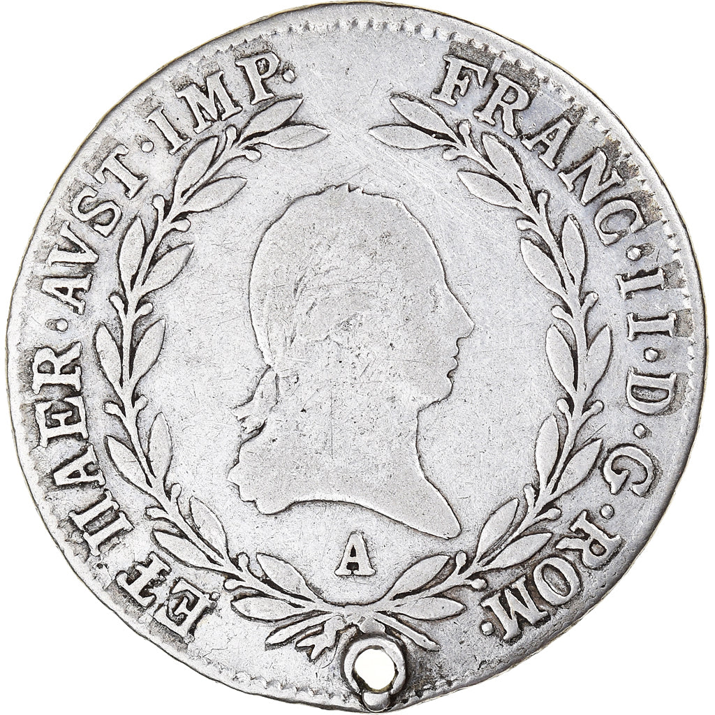 Coin, Austria, Ferdinand I, 20 Kreuzer, 1806, Vienne, VF(30-35), Silver, KM:2141
