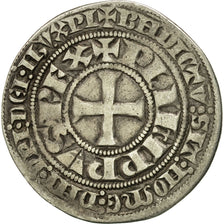 France, Philip IV, Gros Tournois à l'O long, VF(30-35), Silver, Duplessy:214
