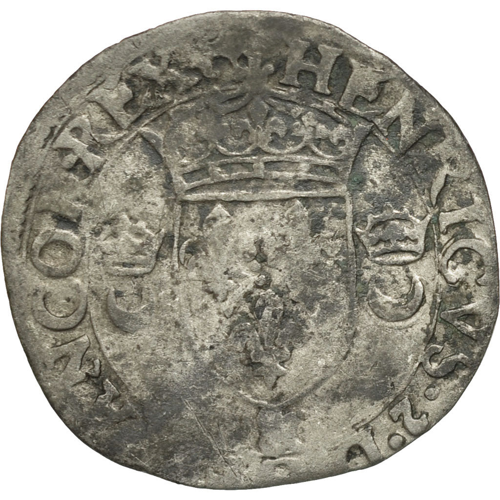 Francia, Henri II, Douzain aux croissants, 1550, Aix en Provence, MB, Biglione