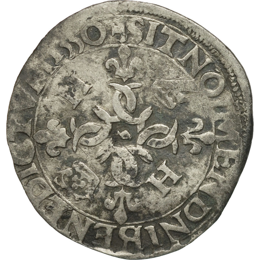 Francia, Henri II, Douzain aux croissants, 1550, Aix en Provence, MB, Biglione
