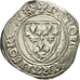 Coin, France, Charles VI, Blanc Guénar, Tournai, EF(40-45), Billon