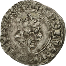 Moneta, Francia, Charles VI, Florette, Paris, MB+, Biglione, Duplessy:387A