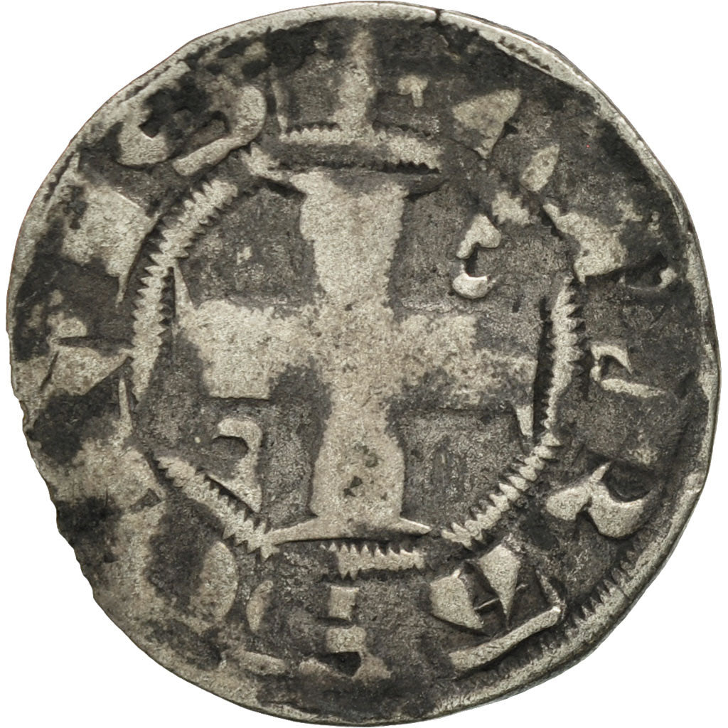 France, Philip II, Denier Parisis, Arras, VF(20-25), Silver, Duplessy:168
