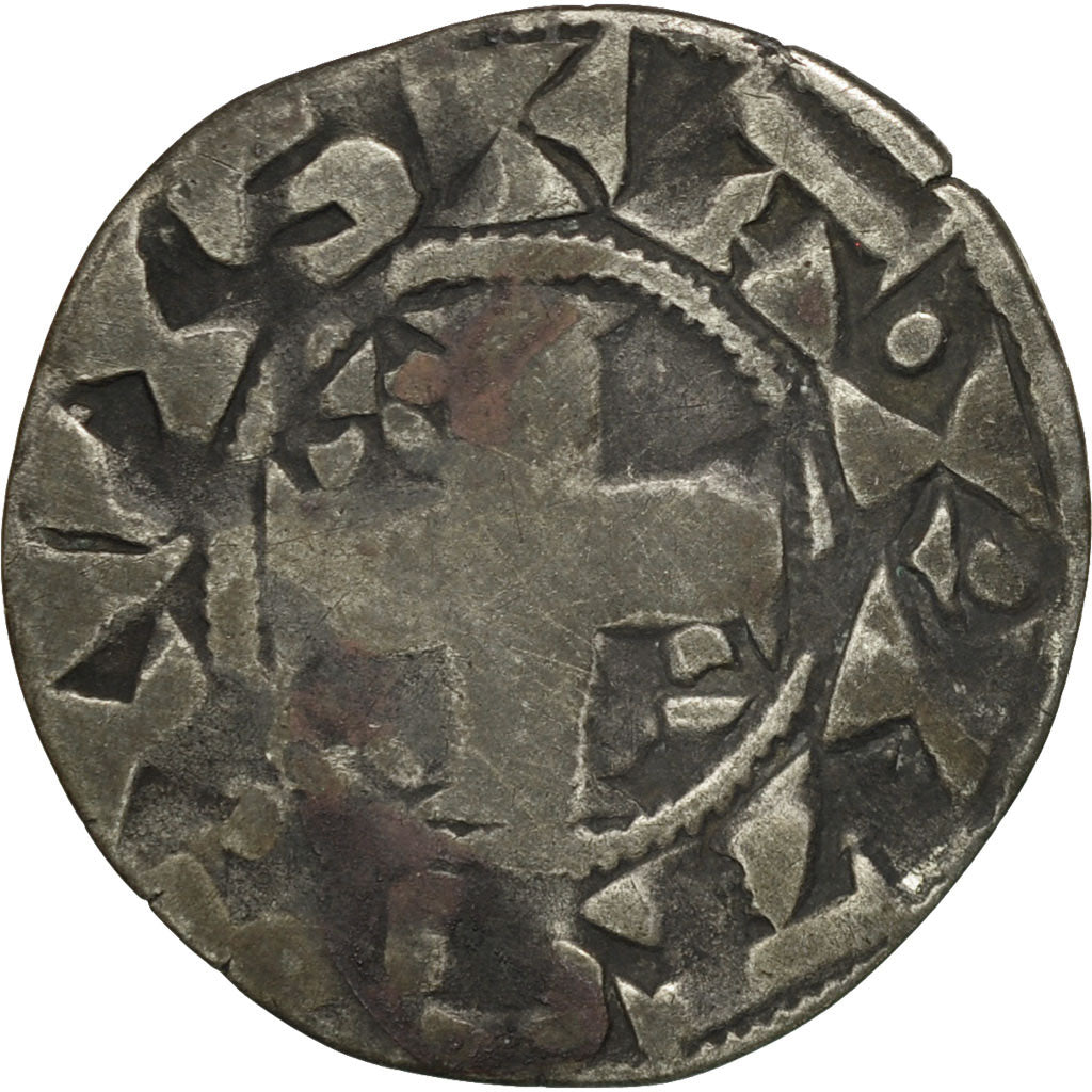 Coin, France, Philip II, Denier Parisis, Arras, VF(20-25), Silver, Duplessy:168