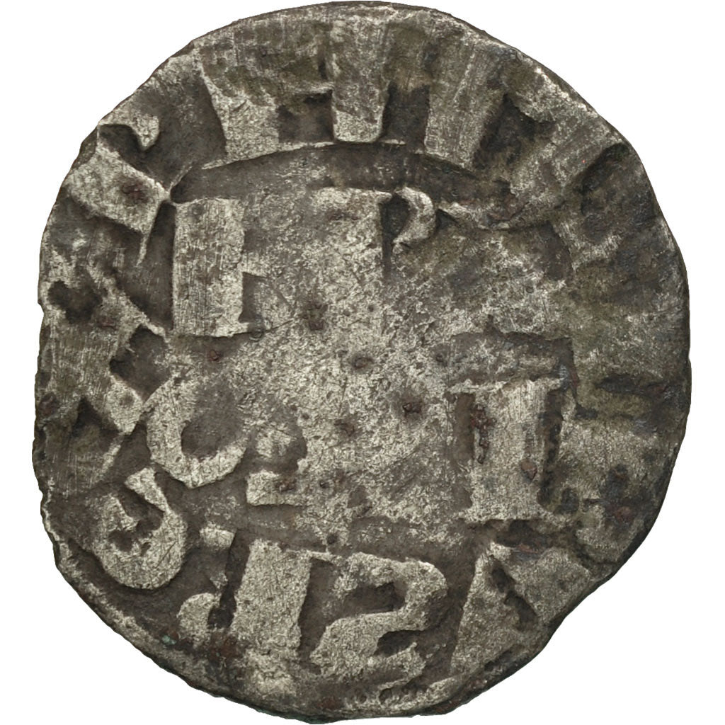 Coin, France, Philip II, Denier Parisis, Paris, VF(20-25), Silver, Duplessy:164
