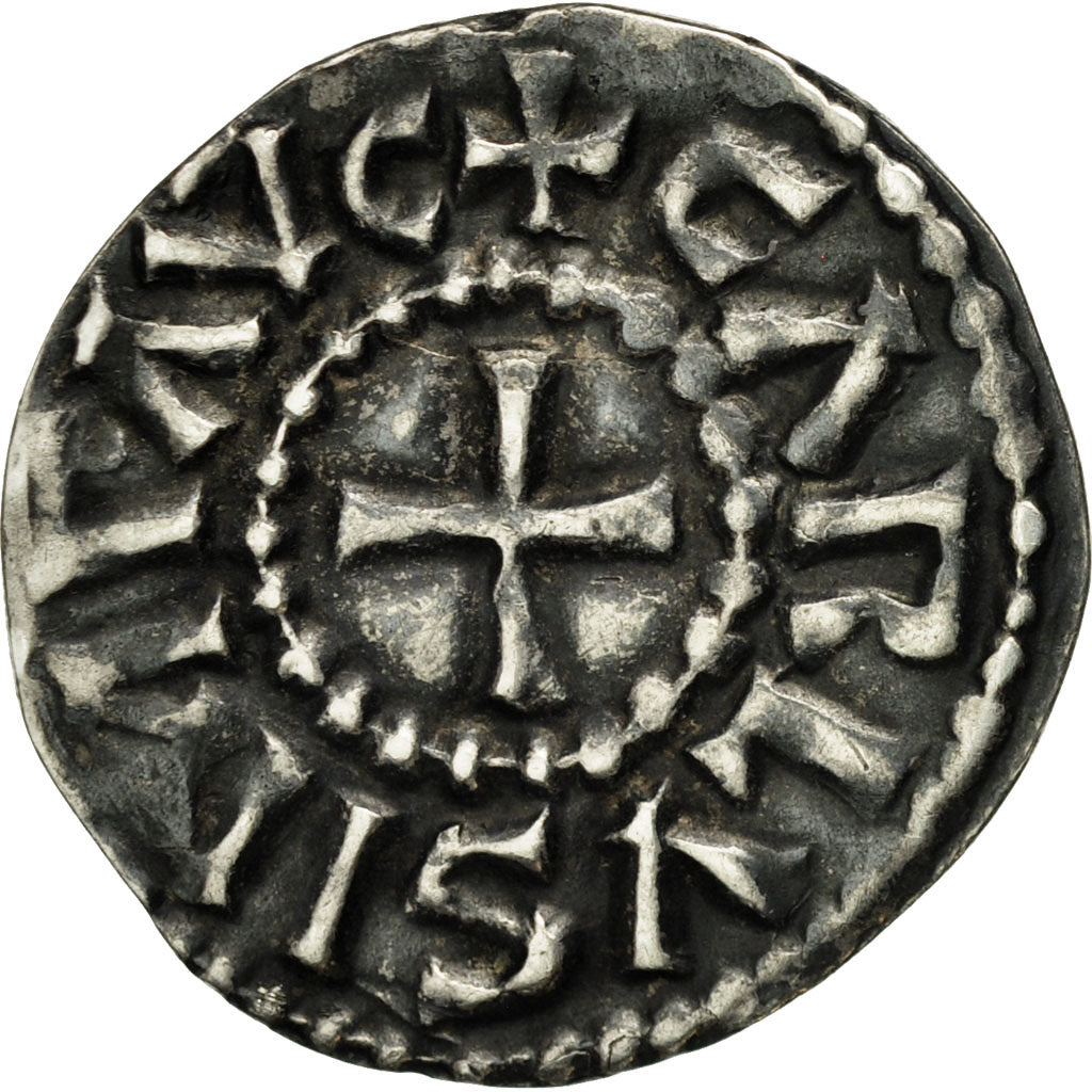 Monnaie, France, Charles III, Denier, Bourges, TTB+, Argent, Nouchy:238