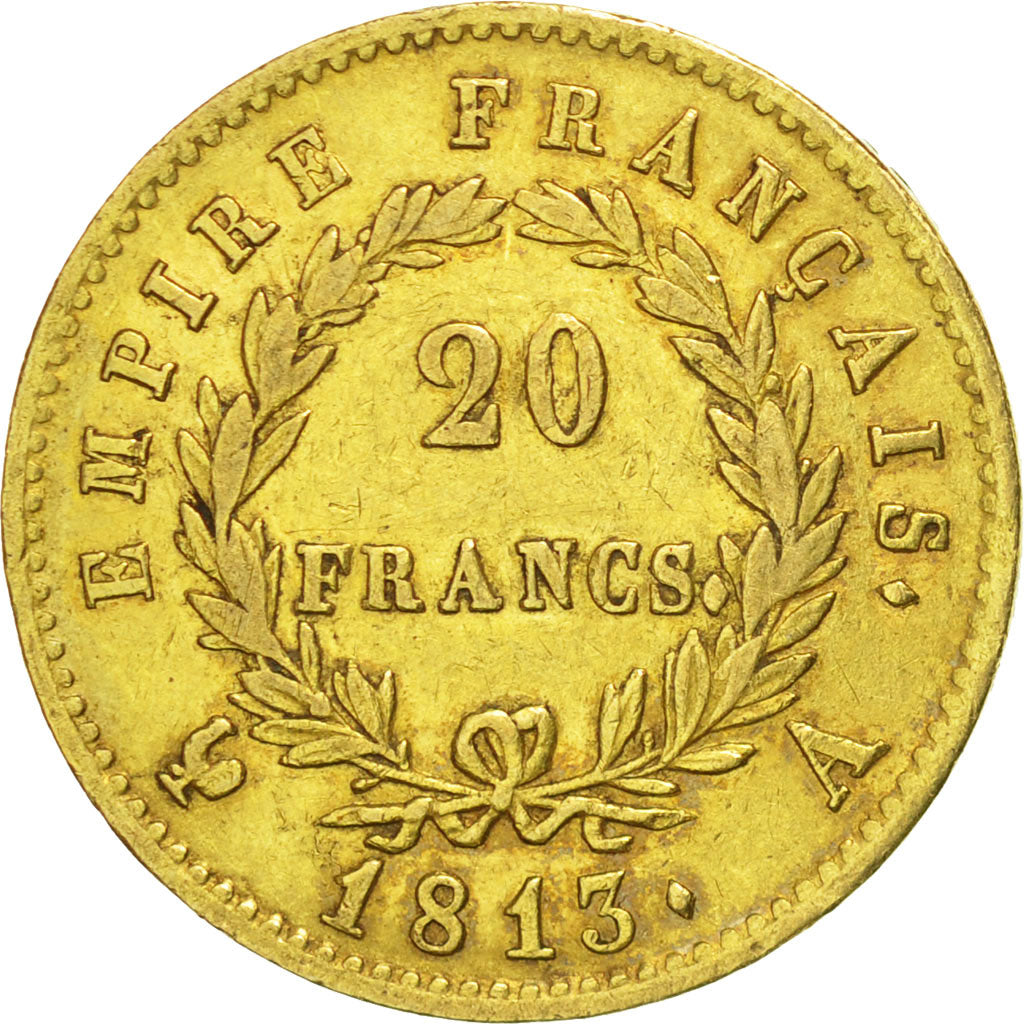 Münze, Frankreich, Napoléon I, 20 Francs, 1813, Paris, SS, Gold, KM:695.1