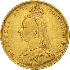 Coin, Australia, Victoria, Sovereign, 1891, Melbourne, EF(40-45), Gold, KM:10