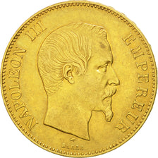 Moneta, Francia, Napoleon III, Napoléon III, 100 Francs, 1855, Paris, BB, Oro