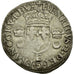 Munten, Frankrijk, Douzain aux croissants, 1550, Tours, FR+, Zilver, Ciani:1305