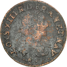 Münze, Frankreich, Louis XIII, Double Tournois, 1639, Vallée du Rhône, SGE+