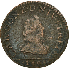 France, Ardennes, Charles I, Liard, 1608, Charleville, F(12-15), Copper, C2G:280