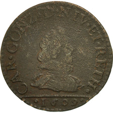 Moneta, Francia, Ardennes, Charles I, Liard, 1609, Charleville, B+, Rame