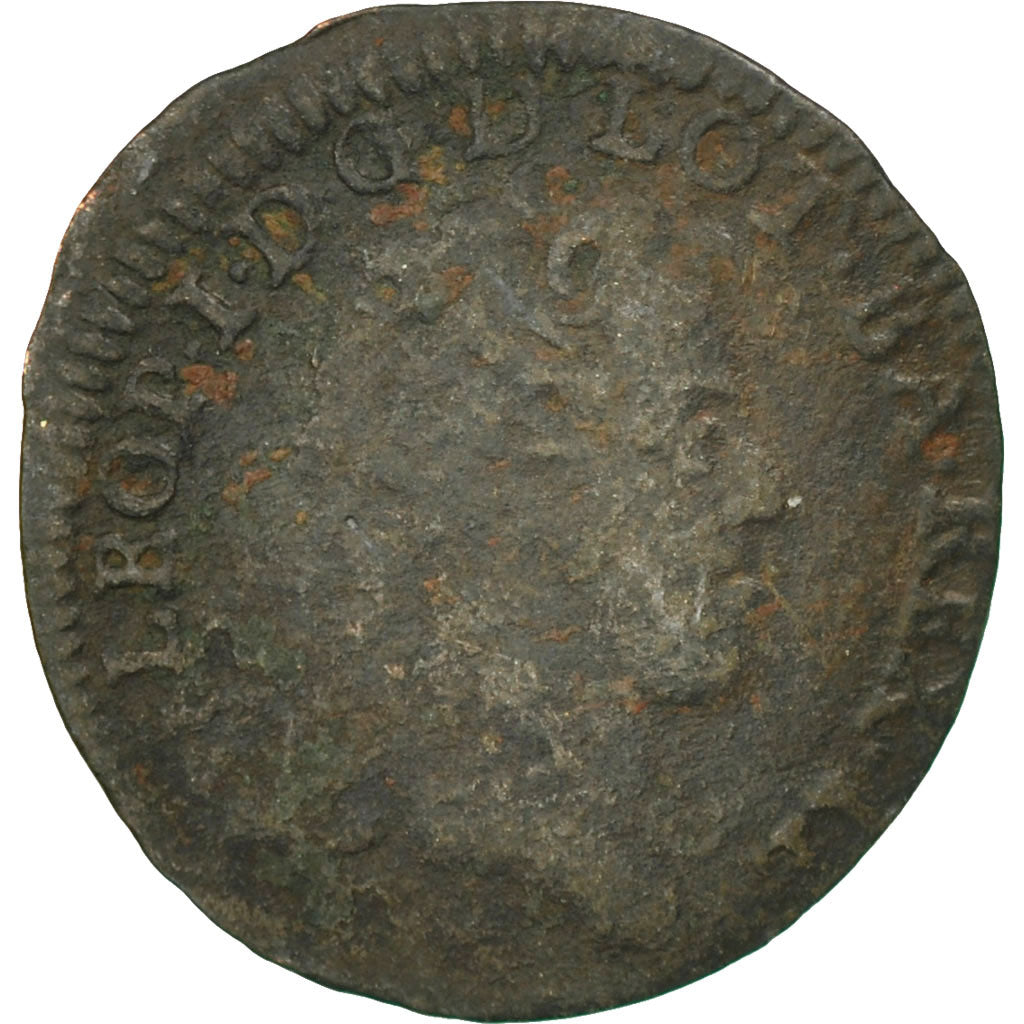 France, LORRAINE, Léopold I, Liard, 1708, Nancy, B+, Cuivre, Boudeau:1594