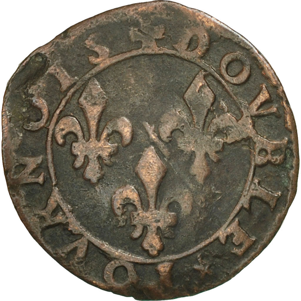 Coin, France, CHATEAU-RENAUD, François de Bourbon, Double Tournois, Undated