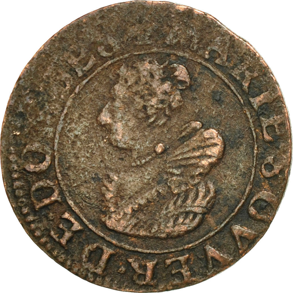 Münze, Frankreich, DOMBES, Marie de Montpensier, Double Tournois, 1628