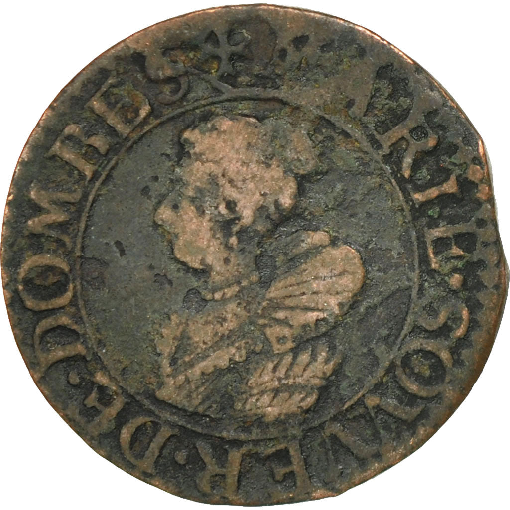 France, DOMBES, Marie de Montpensier, Double Tournois, 1620, Trévoux, TB