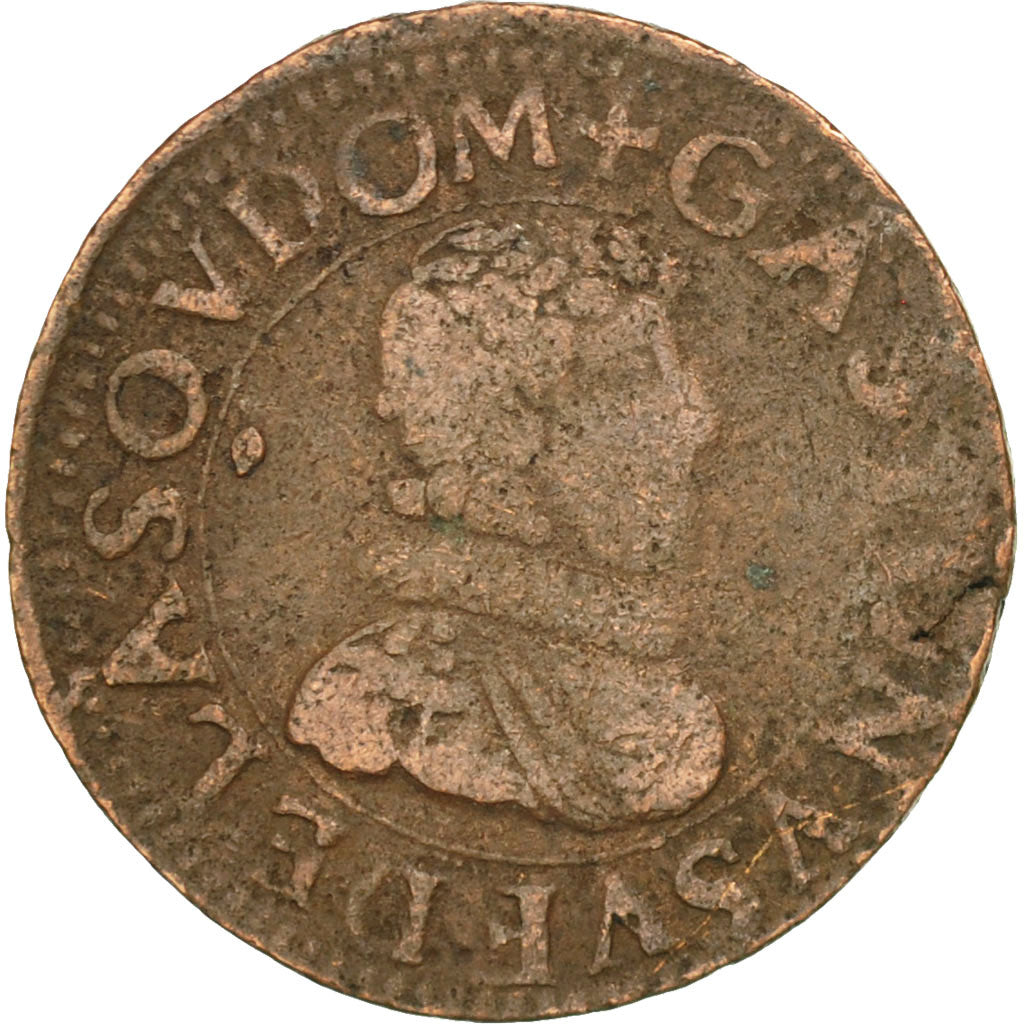 Coin, France, DOMBES, Gaston d'Orléans, Double Tournois, 1630, Trévoux