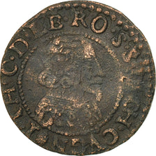 Moneta, Francia, Ardennes, Jean-Théodore, Double Tournois, 1634, Cugnon, MB+