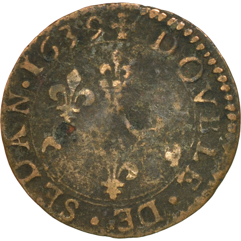 France, Ardennes, Fréd-Maurice de La Tour, Double Tournois, 1639, Sedan