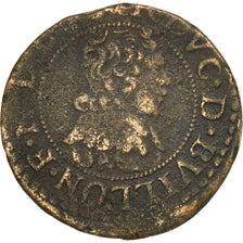 Coin, France, Ardennes, Fréd-Maurice de La Tour, Double Tournois, 1635, Sedan