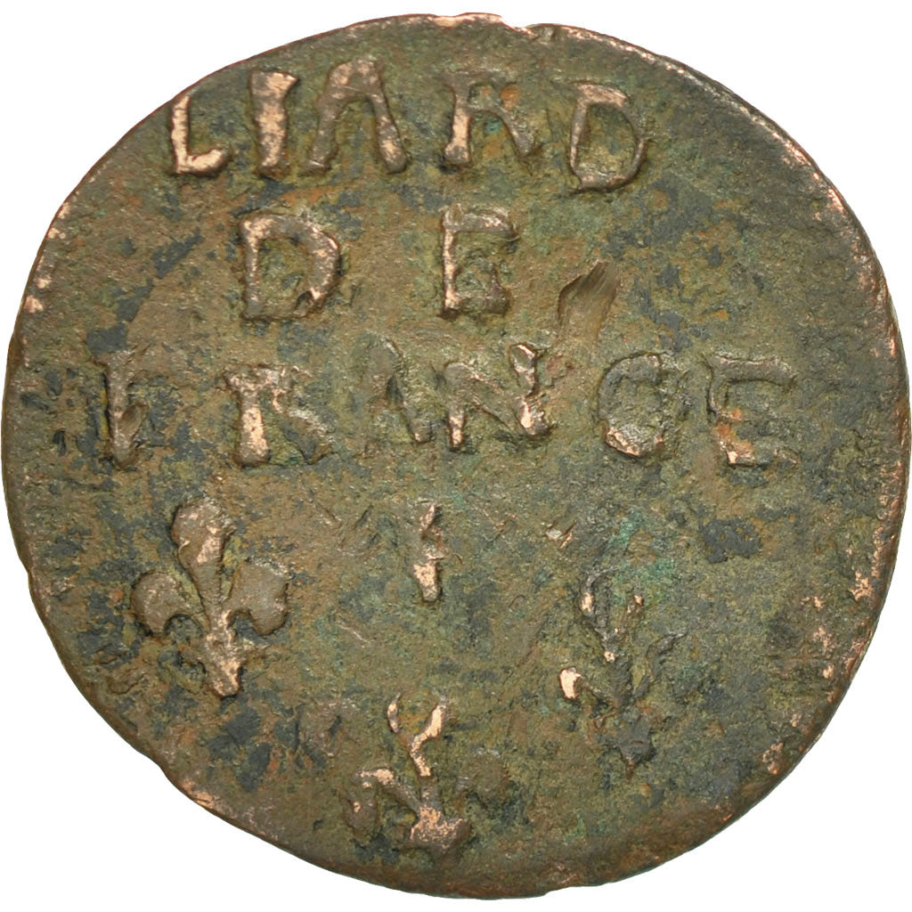 Francia, Louis XIV, Liard de France, Limoges, Comtemporary forgery, B+, Rame