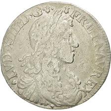Moneda, Francia, Louis XIV, 1/2 Écu au buste juvénile, 1/2 Ecu, 1662, Nantes