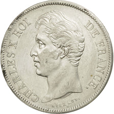 Coin, France, Charles X, 5 Francs, 1829, La Rochelle, AU(50-53), Silver