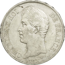 Münze, Frankreich, Charles X, 5 Francs, 1828, Nantes, SS+, Silber, KM:728.12
